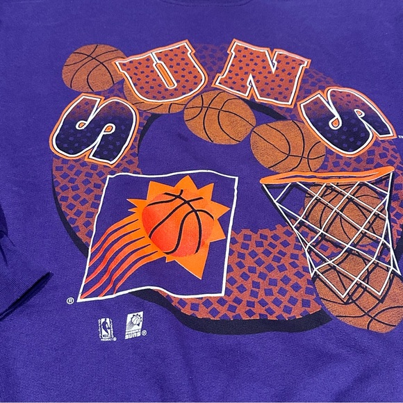 Vintage Phoenix Suns NBA Purple Crewneck Sweatshirt 1993 - Picture 3 of 6